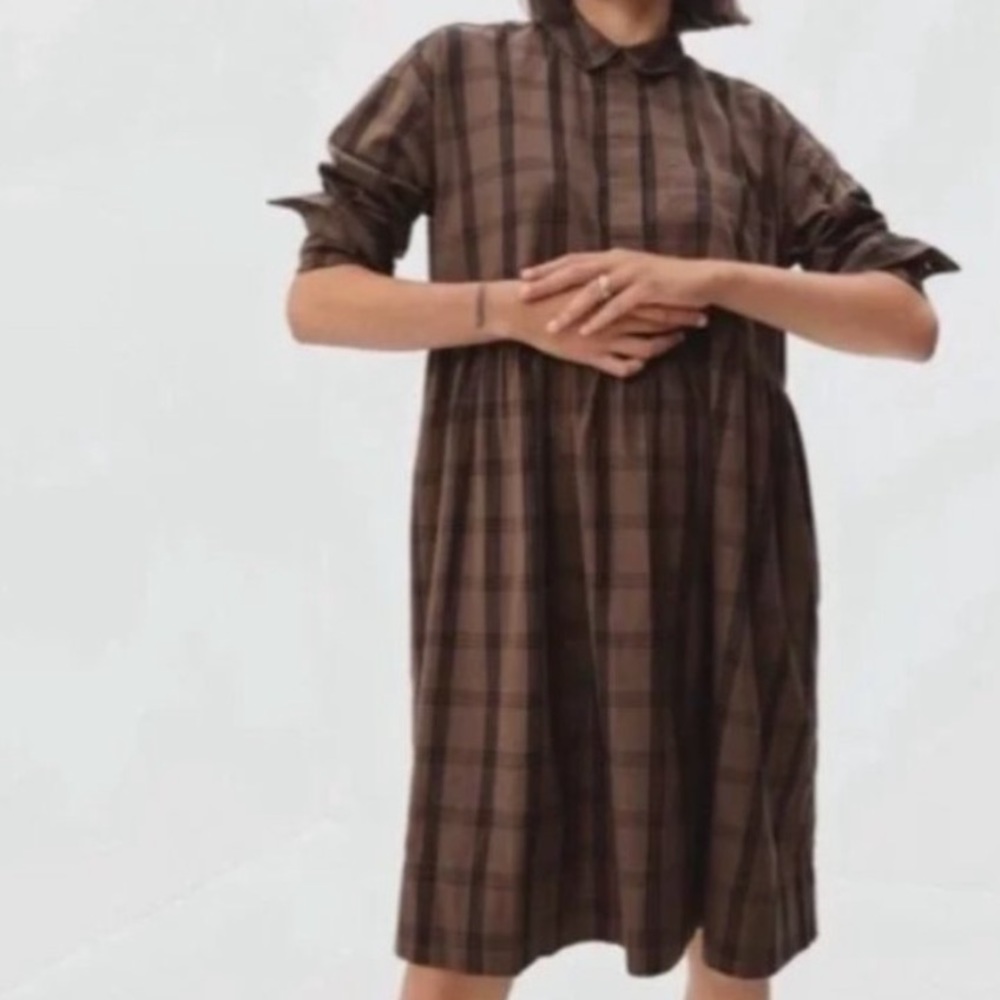 EVERLANE Field Dress Mocha Brown
Plaid Shirt Dress